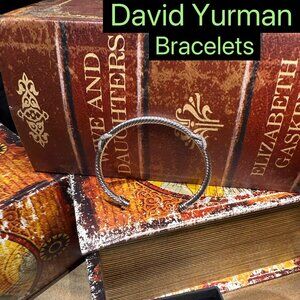 D̲a̲v̲i̲d̲ ̲Y̲u̲r̲m̲a̲n̲ 4mm Double Silver X Bracelets